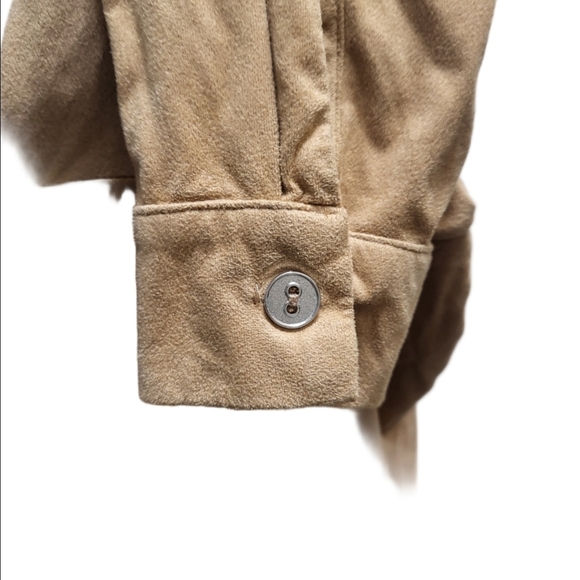 Kay Celine Tan Lace-Up Blouse - Picture 6 of 7